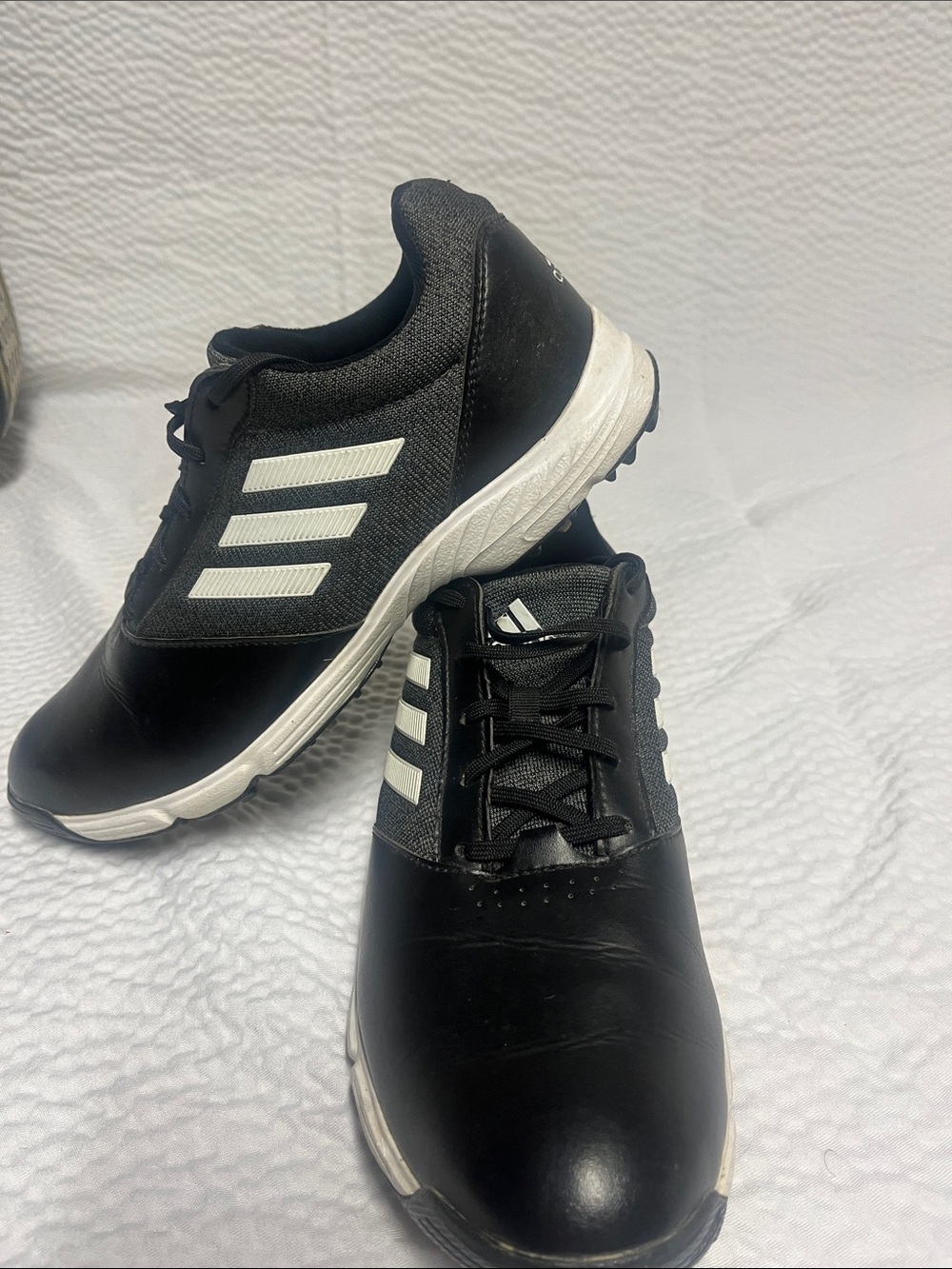 adidas Originals Black and White Athletic Shoes with Three Stripes